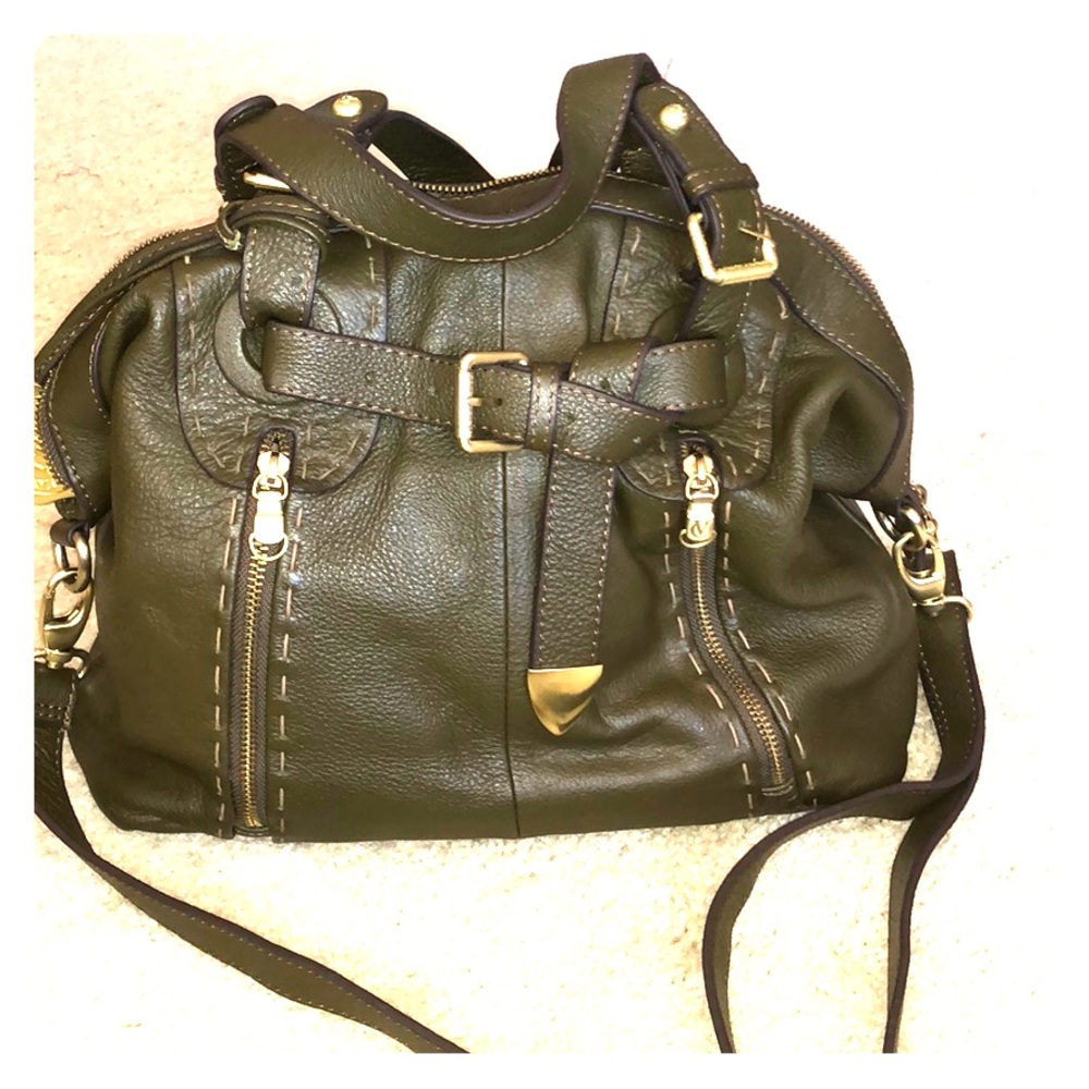 Vince Camuto Olive Green Leather Purse